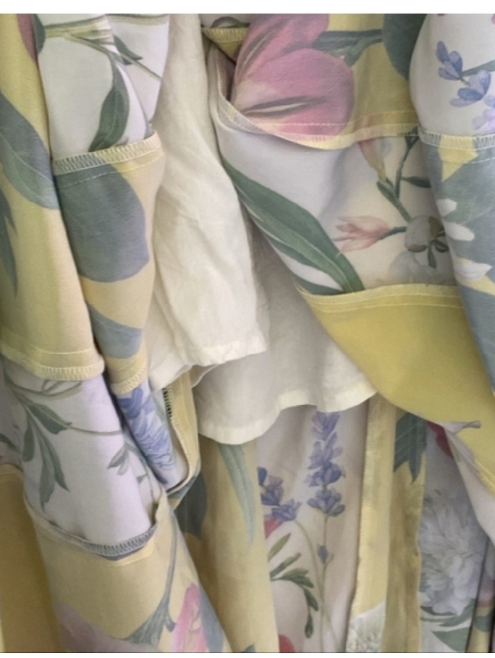 Rococo Sand Yellow Floral Maxi Skirt - Lightweight Summer Skirt - Picture 6 of 7